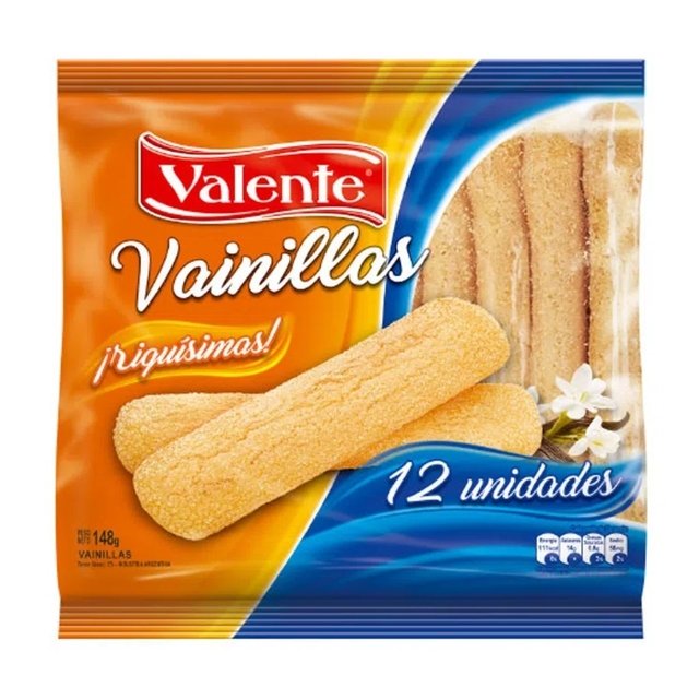 GALLETITAS VAINILLAS  VALENTE 148 grsX 12UNID